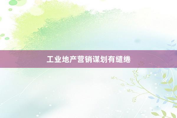 工业地产营销谋划有缱绻